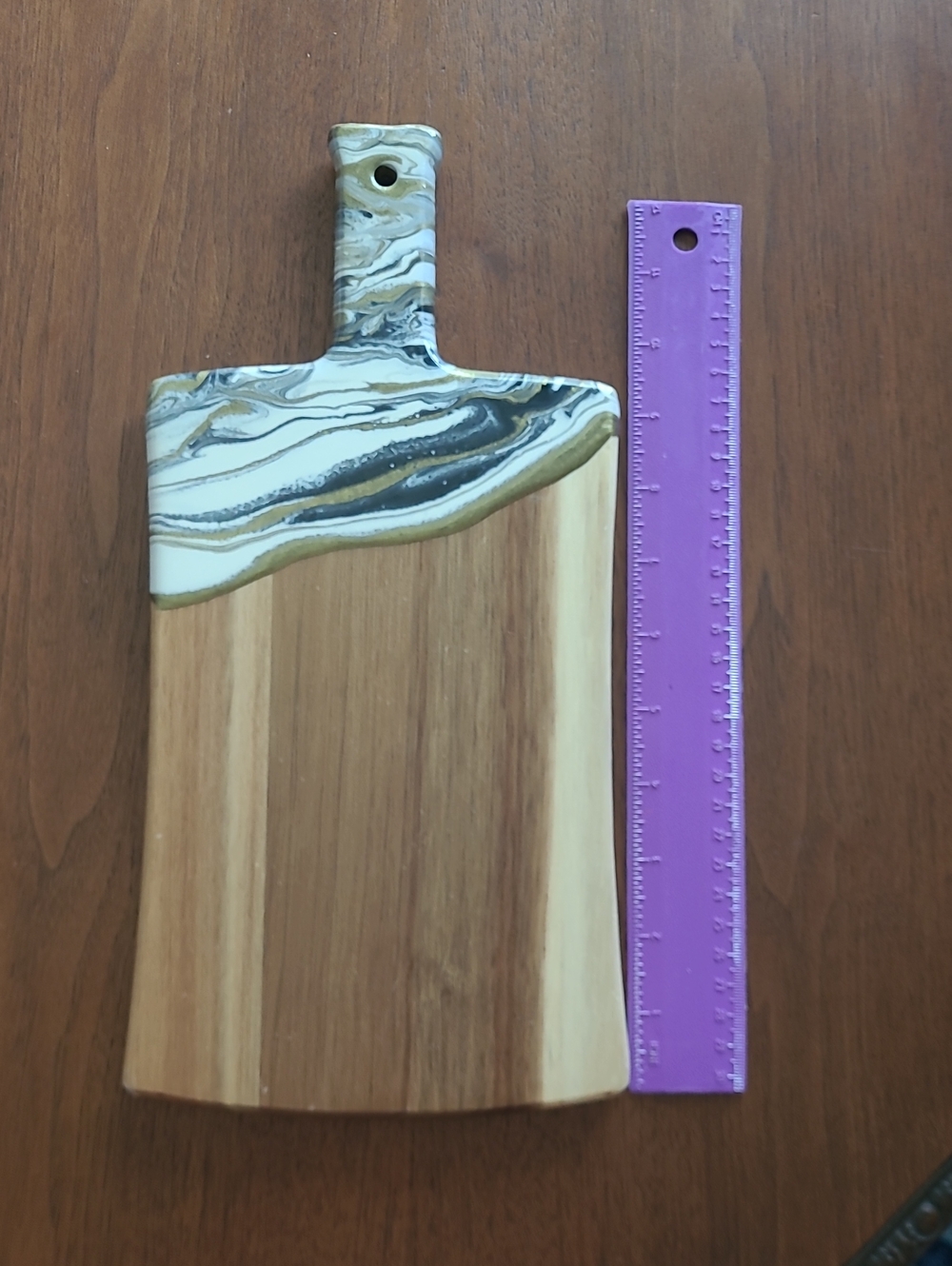 Beautiful Resin Artists Cheese Cracker Charcuterie Board.